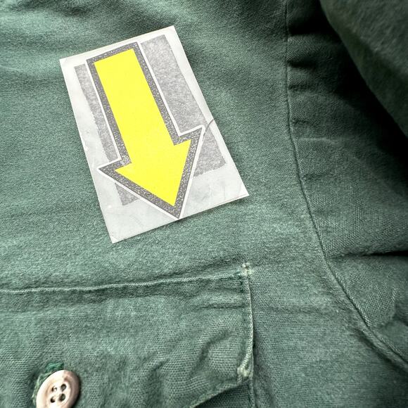 Vintage Codet Heavy Flannel Long Sleeve Shirt Mens Medium Button Up Cotton Green - Picture 9 of 12